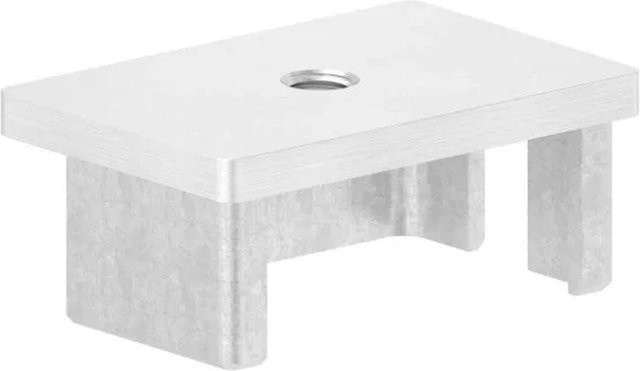 FeNau Einsteckkappe aus V4A Edelstahl in Silber für Rechteckrohr 60 x 40 x 2,0 mm mit M8 Gewinde - Bild 1
