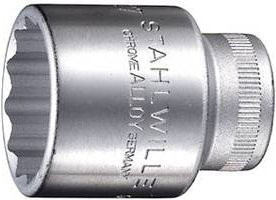 Stahlwille Steckschlüsseleinsatz 1/2 Zoll 12-kant SW 8 mm L 38 mm Silber - Bild 1