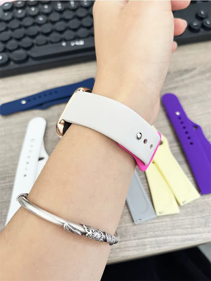 Amazfit Uhrenarmband Silikon, 22 mm, Weiß, Unisex - Bild 2