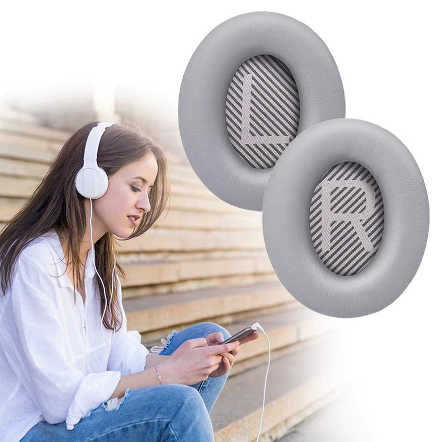 Bose Ersatz-Ohrpolster und Ohrmuschel-Abdeckungen für QC35 und QC35 II in Grau - Bild 4