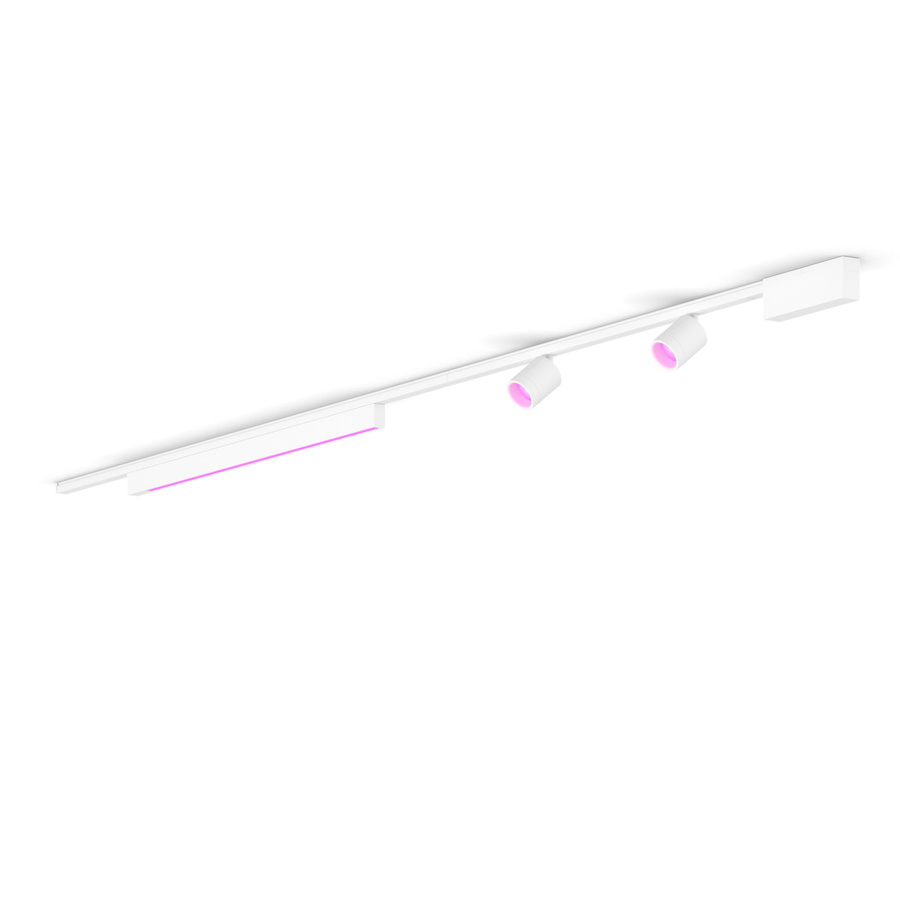 Philips Hue Perifo Basis-Set Gerade Deckenleuchte Weiß mit 2 Spots und 1 Lightbar - Bild 1