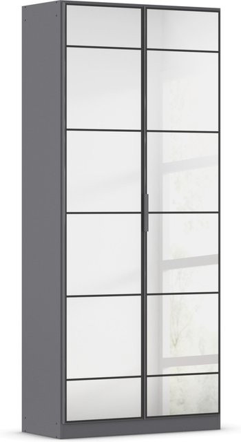 RAUCH ORANGE Acero Garderobenschrank in Grau mit Schiebetüren und Glaselementen, B/H: 91 x 210 cm - Bild 1