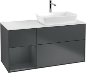 V&B Waschtischunterschrank Finion in Grau lackiert, Breite: 120 cm, Tiefe: 50,1 cm, Höhe: 50,1 cm - Bild 1