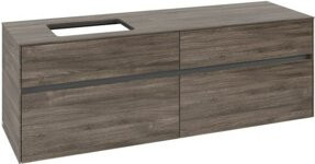 V&B Waschtischunterschrank Collaro in Stone Oak mit Waschbecken links, B/T/H: 160 x 54,8 x 50 cm - Bild 1