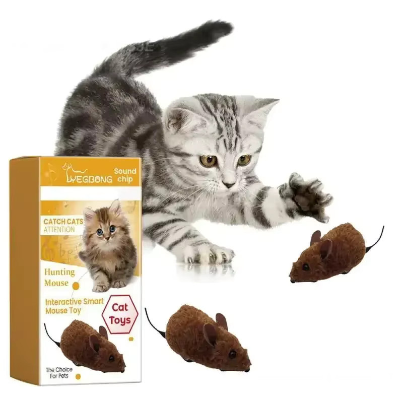 YEGBONG Intelligentes Interaktives Katzenspielzeug, Elektrische Automatisch Bewegende Maus, Bewegungsspielzeug - Bild 3