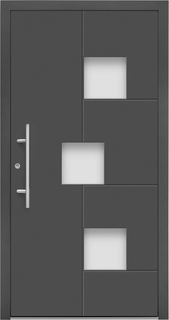 Splendoor Moderno M530/B Aluminium-Haustür mit Glaseinsatz in Anthrazit Metallic, B: 110 cm, H: 210 cm, Anschlag Links - Bild 1
