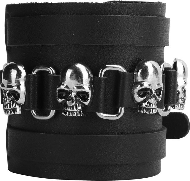 GoolRC Lederarmband, Totenkopf, Schwarz, Damen - Bild 1