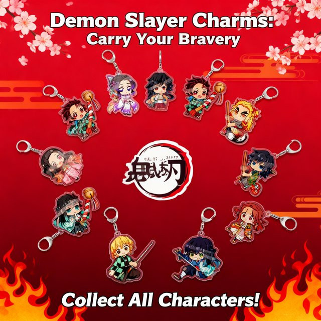 Bandai Schlüsselanhänger, Demon Slayer Kimetsu No Yaiba, Acryl, Transparent - Bild 1