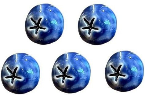 EonX 3D Blaubeere Kühlschrankmagnet Set aus Harz in Blau zur dekorativen Gestaltung von Küche und Büro - Bild 1