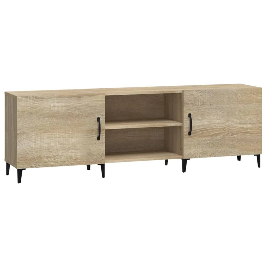 vidaXL TV-Schrank Sonoma-Eiche in Braun und Beige, B/T/H: 150 x 30 x 50 cm - Bild 2