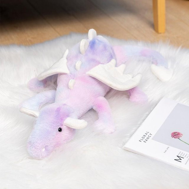 Regenbogen Schnee-Drachen-Puppe Plüschtier - Bild 1