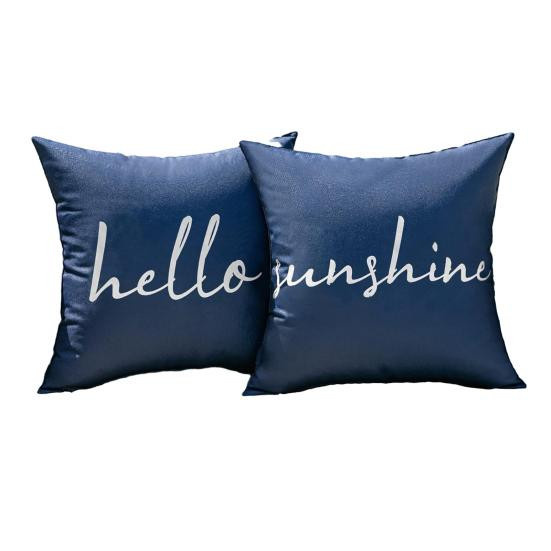 2 Stück NOHS Cushions Outdoor-Kissenbezüge aus Polyester, quadratisch, wasserabweisend und fleckabweisend, Farbe: See-Blau, B/B: 45 x 45 cm - Bild 6