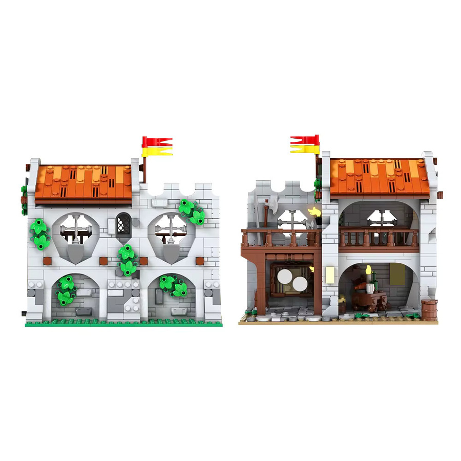 Gobricks Mittelalterliche Burg Bogenschützen, Bausteine Modell, Ritter - Bild 4