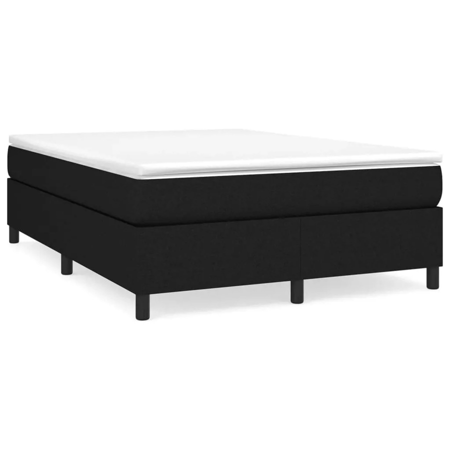 vidaXL Boxspringbett aus Stoff in Schwarz, B/T: 140 x 190 cm - Bild 2