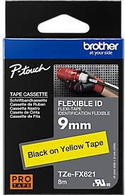 Brother Schriftbandkassette TZe-FX621, Breite: 9 mm, Farbe: Gelb/Schwarz - Bild 2