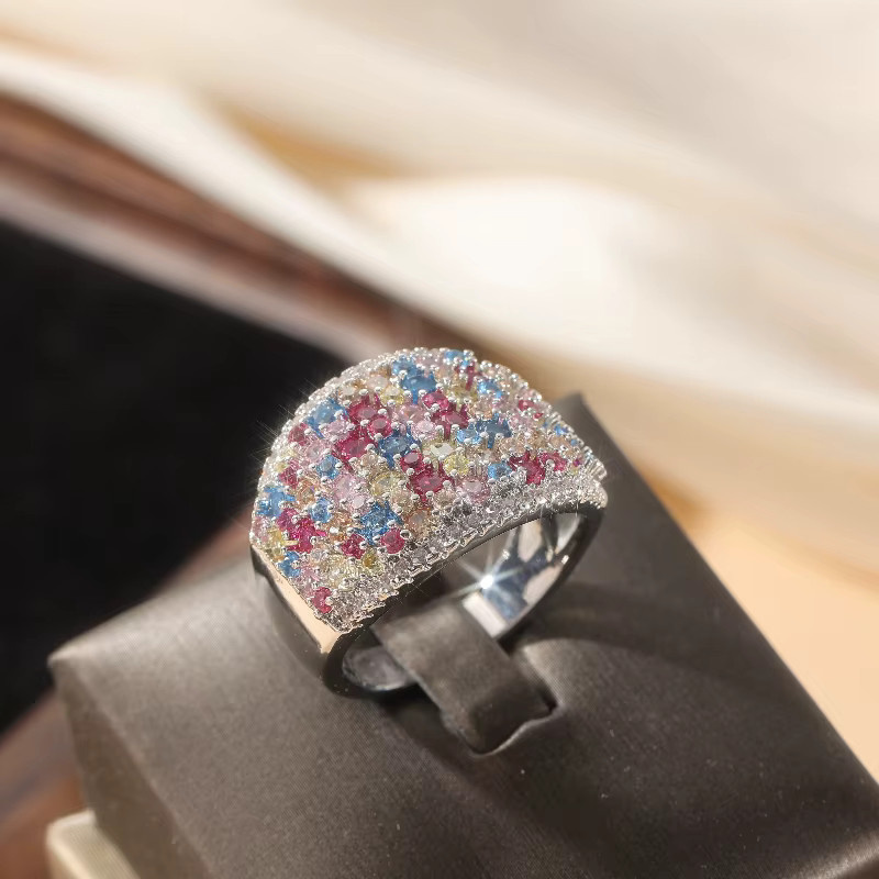 YoYo Ring, Silberbeschichtet, Mehrfarbiger Zirkonia, Damen - Bild 2