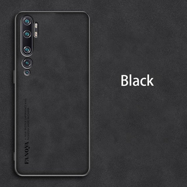 Retro Leder Hülle für Xiaomi Mi Note 10 Pro und Mi Note 10, Stoßfeste Silikon Schutzhülle in Schwarz, Blau, Grau oder Braun - Bild 1