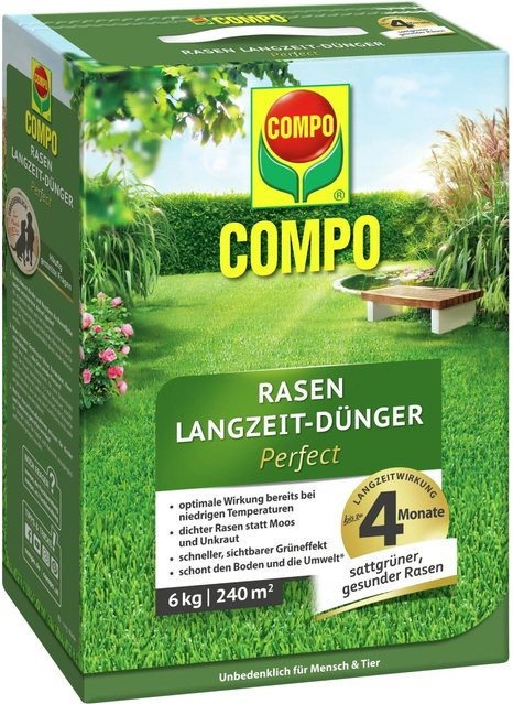 Compo Rasen Langzeit-Dünger Perfect mit 6 kg - Bild 1