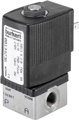 Bürkert Magnetventil 315850 6013 in Schwarz mit 24V Spannung - Bild 1