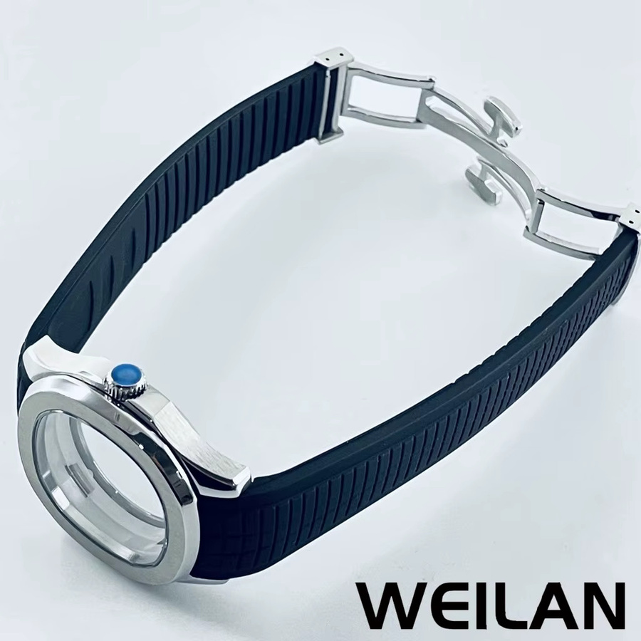ANGLANG Uhrengehäuse Silber, 42 mm, Saphirglas, Wasserdicht - Bild 6