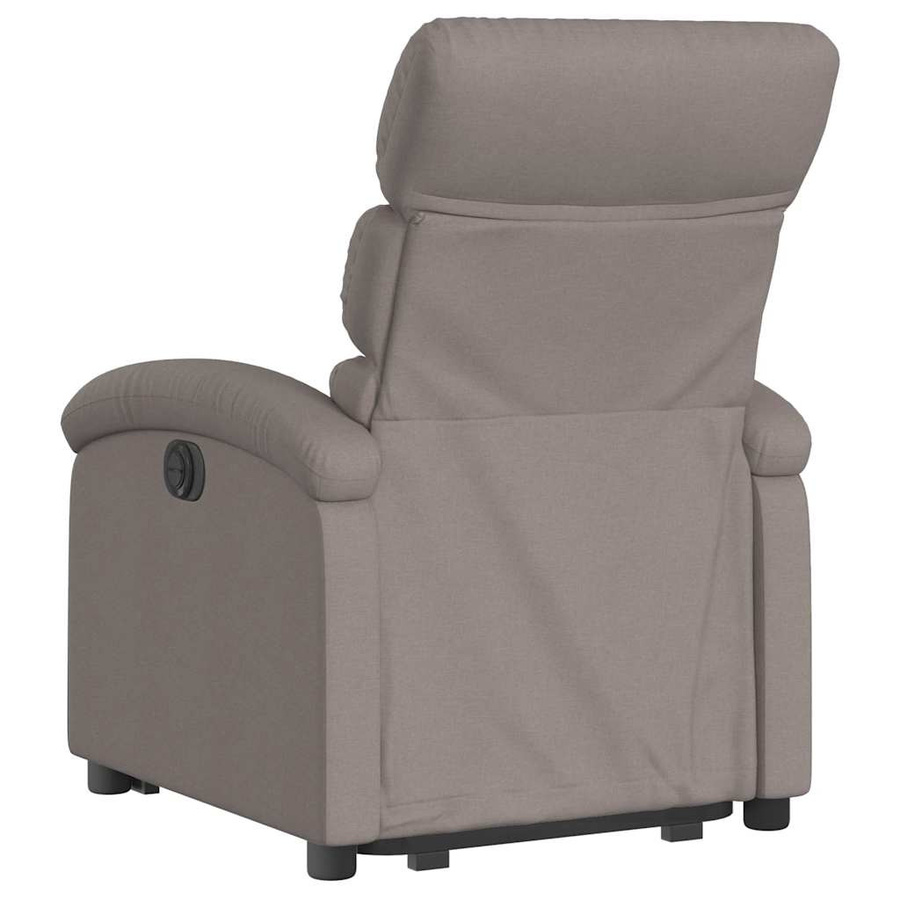 vidaXL Relaxsessel mit Aufstehhilfe in Taupe, Stoffbezogener Senioren-Sessel mit Armlehnen - Bild 5