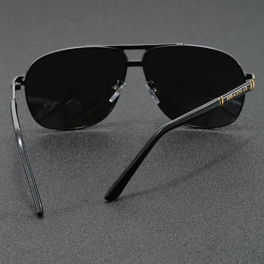 ALCHITINO Sonnenbrille Aviator, Metall, Vollrand, Schwarz, Unisex - Bild 2