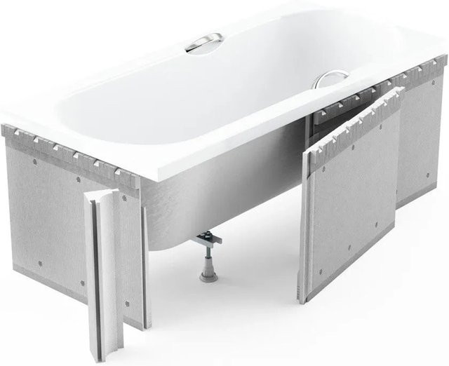 KOLMAN Styroporverkleidung für Rechteckbadewannen, Weiß, B: 170 cm, H: 90 cm, T: 58 cm - Bild 1