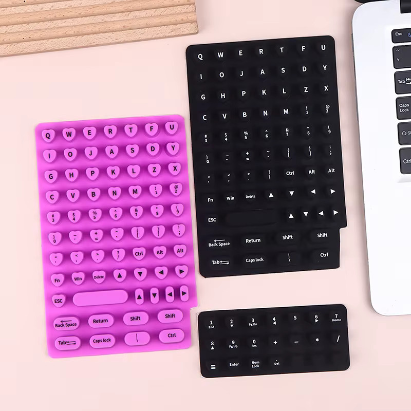 JETTING Silikon Tastenkappen für lange Nägel, selbstklebende Tastatur-Aufkleber, 70/21 Stück, Weiß - Bild 3