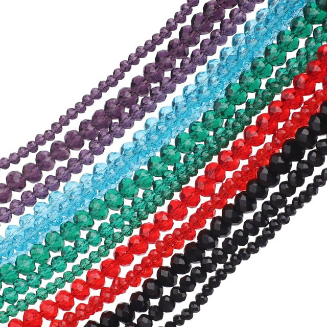 YUANZHIRUN Kristallperlen, facettierte Glasperlen, 4 6 8 mm, Unisex - Bild 1