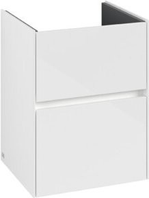 V&B Waschtischunterschrank Collaro in Weiß glänzend mit LED-Waschtisch B/H/T: 47,2 x 40,4 x 61 cm - Bild 1