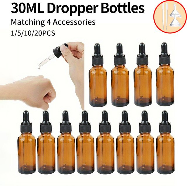 MUB Nachfüllbare Tropfflasche aus Glas, 30 ml, Unisex - Bild 1