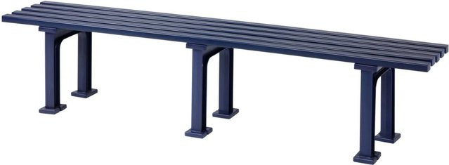 PROREGAL Gartenbank Kuba 4 Sitzer in Blau aus UV-beständigem Witterungskunststoff, H x B x T: 42 x 200 x 37 cm - Bild 1