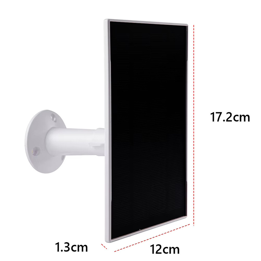 3W 6V Solar-Ladegerät mit Micro USB und Typ-C Anschluss, weißes Solarpanel mit 3 Meter Ladekabel für Ring, Eufy, Blink und Arlo Kameras - Bild 5