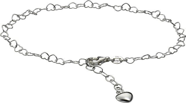 Zeeme Fusskette 925 Silber, Herz-Motiv, Damen, 23-26cm - Bild 1