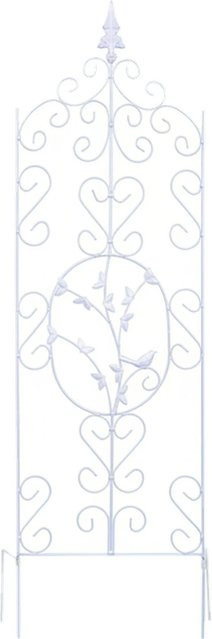 Relaxdays Rankhilfe aus Metall in Weiß als freistehendes Blumengitter für den Garten, H x B x T: 116 x 35 x 15 cm - Bild 1