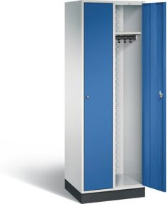 C+P Garderobenschrank Intro mit Türen, Front Enzianblau, Korpus Lichtgrau, H x B x T: 195 x 62 x 49 cm - Bild 1