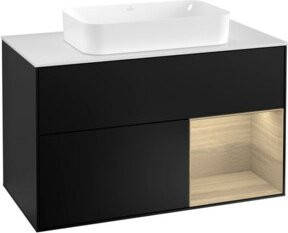 Villeroy & Boch Waschtischunterschrank Finion mit Abdeckplatte, Blau Lacquer, B: 100 cm, T: 50,1 cm - Bild 1
