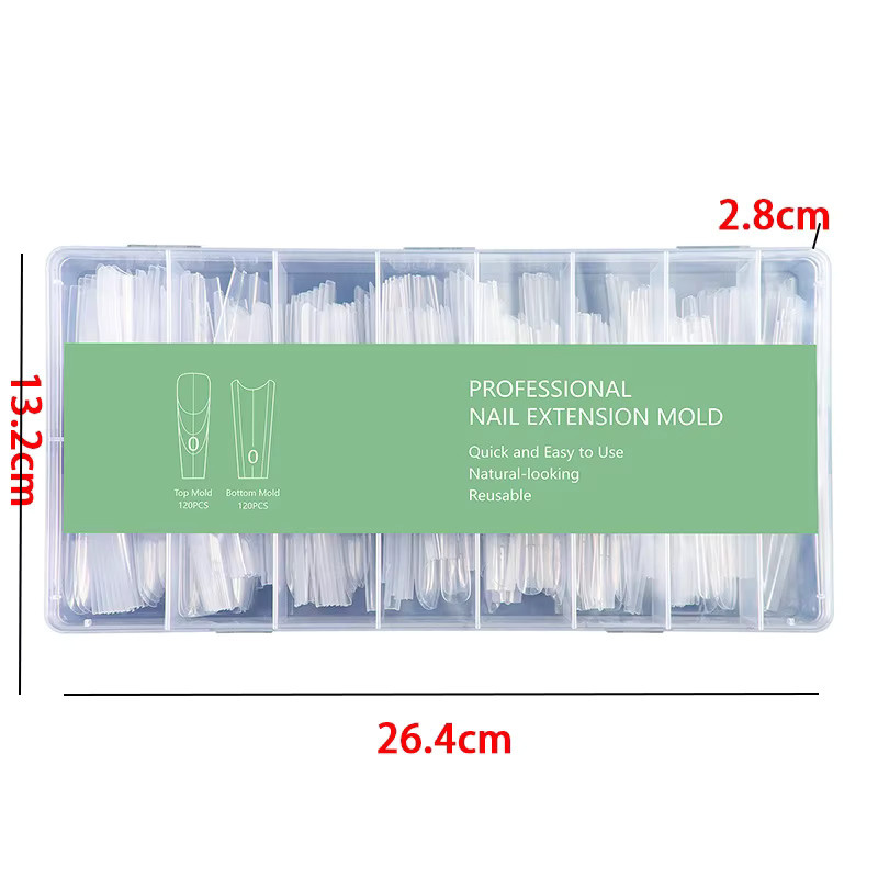 CHUNSHU Sandwich Dual Nail Forms, 240 Stück, Sarg- und Mandelform - Bild 5