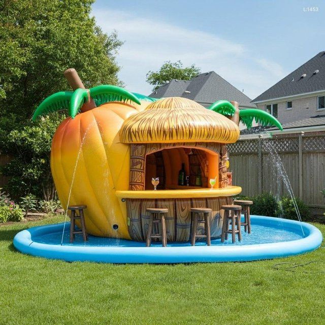 Aufblasbare Kioskbar von YTYIN für den Außenbereich, ideal für Sommerpartys und als Wasserspielgerät für Pool und Strand - Bild 1