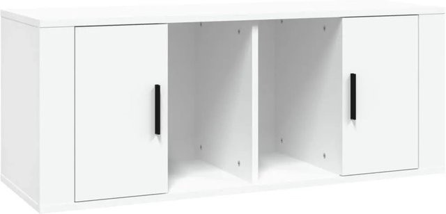 vidaXL TV-Schrank Weiß aus Holzwerkstoff B/H/T: 100 x 40 x 35 cm - Bild 1