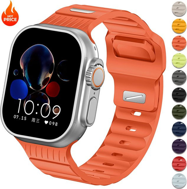 Silikonarmband für Apple Watch, Silber, Unisex - Bild 1