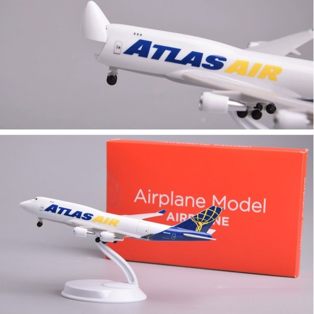 ZOCO Atlas Airways B747 Flugzeugmodell, Druckguss-Flugzeugspielzeug - Bild 1