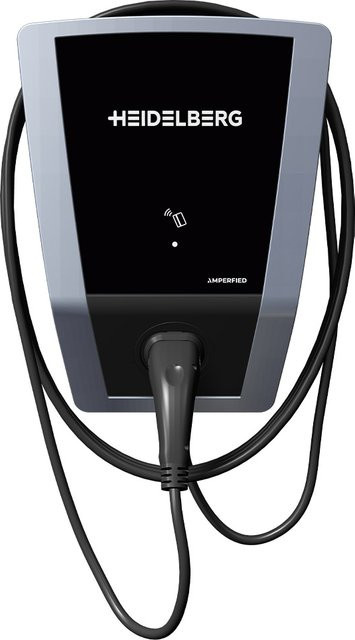 Heidelberg Wallbox Connect.Business 11kW mit Typ 2 Ladekabel 7,5m und FI-Schutz in Schwarz - Bild 1