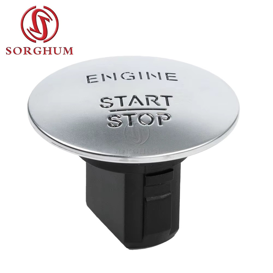 SORGHUM Auto Keyless One-Click Start Stop Push Button Motor Zündschalter für Mercedes Benz W176 W204 W212 W207 GL X164 GLE in Silber - Bild 3