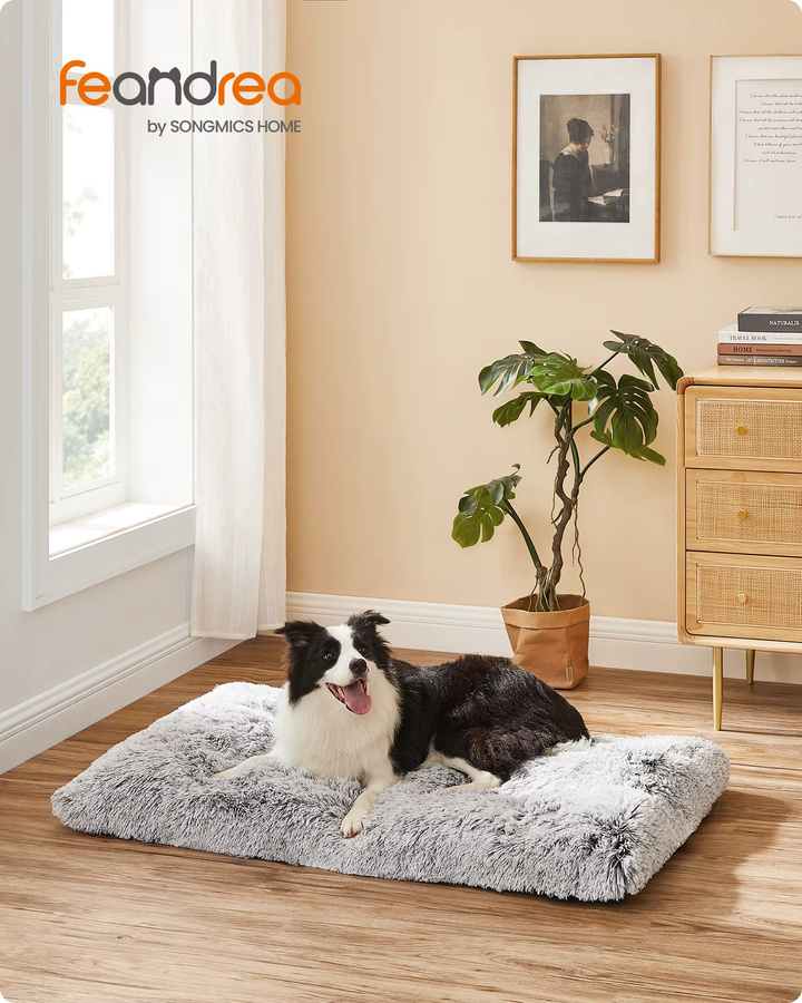 Feandrea Hundebett in Ombré-Grau mit weicher Polsterung und abnehmbarem Bezug, B/T: 110 x 73 cm - Bild 2