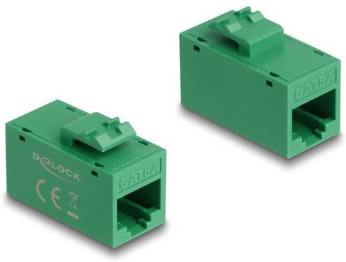 Delock 90640 RJ45-Einbaumodul Keystone CAT 6a Ethernet LAN Modul in Grün - Bild 1