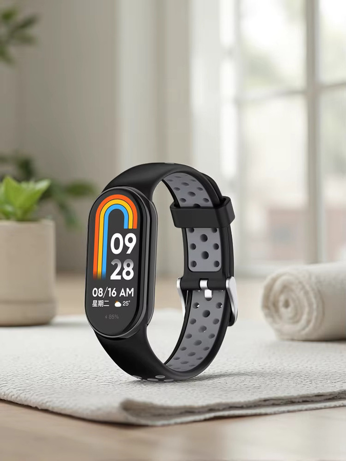 ATOPKEY Uhrenarmband Xiaomi, Silikon, Schwarz, Unisex - Bild 1
