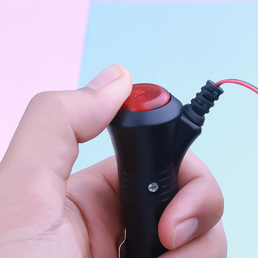 KEBETEME Auto Ladegerät mit Ein-Aus-Schalter und 1,5 Meter Kabel für 12V 24V Zigarettenanzüger Buchse in Schwarz - Bild 4
