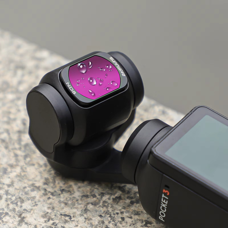 DJI Osmo Pocket 3 Objektivfilter-Set 6er-Pack mit ND8-ND64, CPL und MCUV Filtern in Schwarz und Violett für filmische HDR-Videos und Antireflexion - Bild 3
