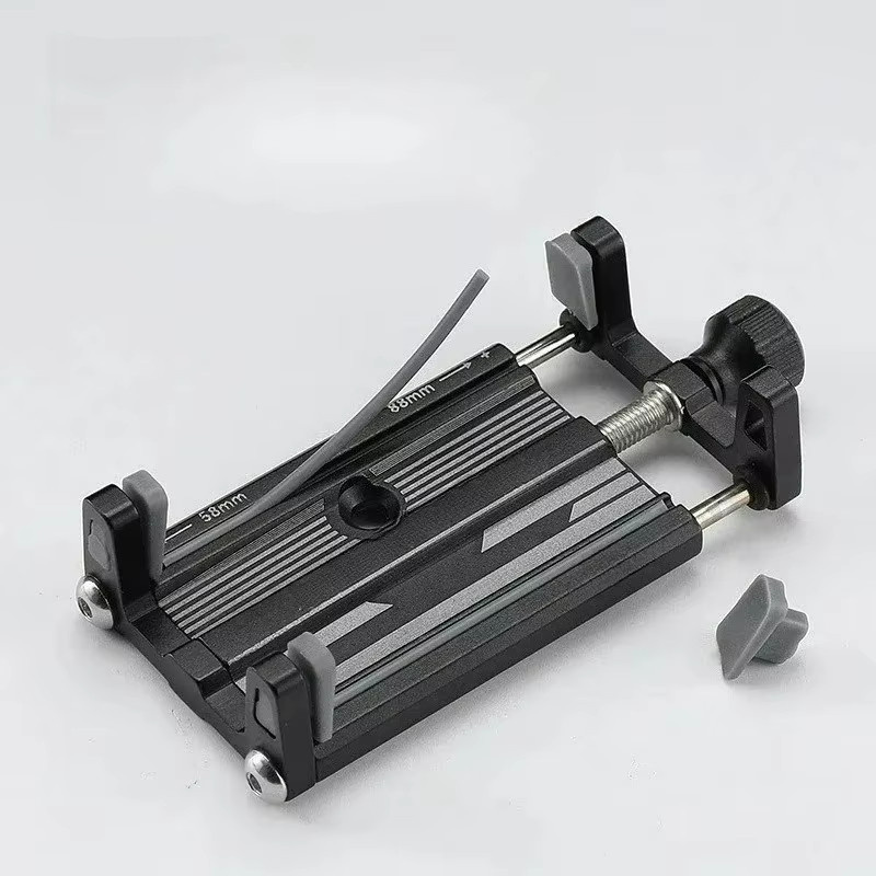 Verstellbare Fahrrad-Telefonhalterung aus Aluminium in Schwarz oder Silber - Bild 2